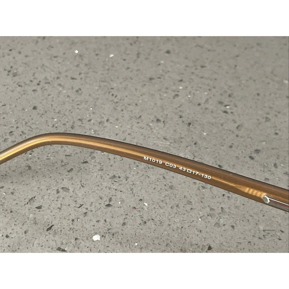 Menizzi Eyeglasses Frames ONLY M1019 C0 43-17-130 Brown Bronze half rim rectangl
